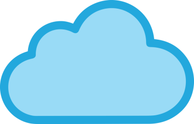 PNG biçiminde bulut simgesi şeffaf arkaplan biçiminde basit, web mobil uygulamaları için uygun minimal düz tasarım kullanıcı arayüzü hava durumu öngörüsü veri depolama ve dijital teknoloji projeleri