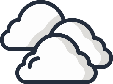 PNG biçiminde bulut simgesi şeffaf arkaplan biçiminde basit, web mobil uygulamaları için uygun minimal düz tasarım kullanıcı arayüzü hava durumu öngörüsü veri depolama ve dijital teknoloji projeleri