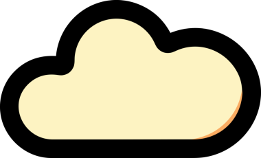 PNG biçiminde bulut simgesi şeffaf arkaplan biçiminde basit, web mobil uygulamaları için uygun minimal düz tasarım kullanıcı arayüzü hava durumu öngörüsü veri depolama ve dijital teknoloji projeleri
