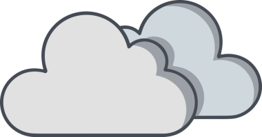 PNG biçiminde bulut simgesi şeffaf arkaplan biçiminde basit, web mobil uygulamaları için uygun minimal düz tasarım kullanıcı arayüzü hava durumu öngörüsü veri depolama ve dijital teknoloji projeleri