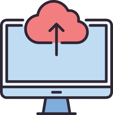 PNG biçiminde bulut simgesi şeffaf arkaplan biçiminde basit, web mobil uygulamaları için uygun minimal düz tasarım kullanıcı arayüzü hava durumu öngörüsü veri depolama ve dijital teknoloji projeleri