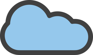 PNG biçiminde bulut simgesi şeffaf arkaplan biçiminde basit, web mobil uygulamaları için uygun minimal düz tasarım kullanıcı arayüzü hava durumu öngörüsü veri depolama ve dijital teknoloji projeleri