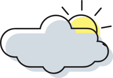 PNG biçiminde bulut simgesi şeffaf arkaplan biçiminde basit, web mobil uygulamaları için uygun minimal düz tasarım kullanıcı arayüzü hava durumu öngörüsü veri depolama ve dijital teknoloji projeleri