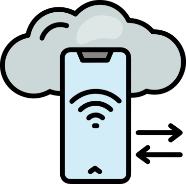 PNG biçiminde bulut simgesi şeffaf arkaplan biçiminde basit, web mobil uygulamaları için uygun minimal düz tasarım kullanıcı arayüzü hava durumu öngörüsü veri depolama ve dijital teknoloji projeleri