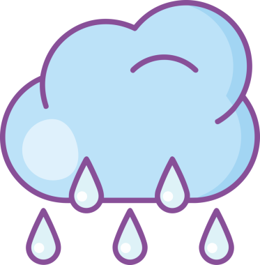 PNG biçiminde bulut simgesi şeffaf arkaplan biçiminde basit, web mobil uygulamaları için uygun minimal düz tasarım kullanıcı arayüzü hava durumu öngörüsü veri depolama ve dijital teknoloji projeleri