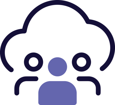 PNG biçiminde bulut simgesi şeffaf arkaplan biçiminde basit, web mobil uygulamaları için uygun minimal düz tasarım kullanıcı arayüzü hava durumu öngörüsü veri depolama ve dijital teknoloji projeleri