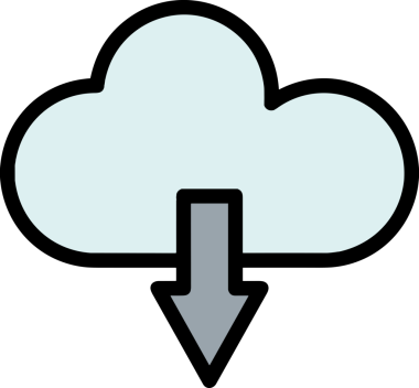 PNG biçiminde bulut simgesi şeffaf arkaplan biçiminde basit, web mobil uygulamaları için uygun minimal düz tasarım kullanıcı arayüzü hava durumu öngörüsü veri depolama ve dijital teknoloji projeleri