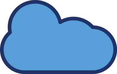 PNG biçiminde bulut simgesi şeffaf arkaplan biçiminde basit, web mobil uygulamaları için uygun minimal düz tasarım kullanıcı arayüzü hava durumu öngörüsü veri depolama ve dijital teknoloji projeleri