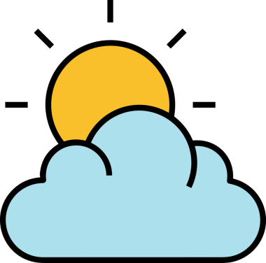PNG biçiminde bulut simgesi şeffaf arkaplan biçiminde basit, web mobil uygulamaları için uygun minimal düz tasarım kullanıcı arayüzü hava durumu öngörüsü veri depolama ve dijital teknoloji projeleri