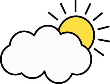 PNG biçiminde bulut simgesi şeffaf arkaplan biçiminde basit, web mobil uygulamaları için uygun minimal düz tasarım kullanıcı arayüzü hava durumu öngörüsü veri depolama ve dijital teknoloji projeleri