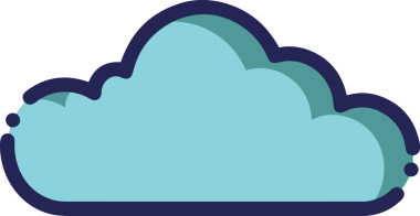 PNG biçiminde bulut simgesi şeffaf arkaplan biçiminde basit, web mobil uygulamaları için uygun minimal düz tasarım kullanıcı arayüzü hava durumu öngörüsü veri depolama ve dijital teknoloji projeleri