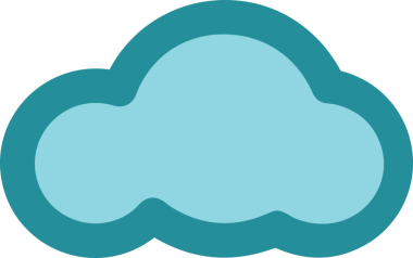 PNG biçiminde bulut simgesi şeffaf arkaplan biçiminde basit, web mobil uygulamaları için uygun minimal düz tasarım kullanıcı arayüzü hava durumu öngörüsü veri depolama ve dijital teknoloji projeleri