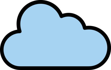 PNG biçiminde bulut simgesi şeffaf arkaplan biçiminde basit, web mobil uygulamaları için uygun minimal düz tasarım kullanıcı arayüzü hava durumu öngörüsü veri depolama ve dijital teknoloji projeleri