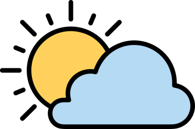 PNG biçiminde bulut simgesi şeffaf arkaplan biçiminde basit, web mobil uygulamaları için uygun minimal düz tasarım kullanıcı arayüzü hava durumu öngörüsü veri depolama ve dijital teknoloji projeleri