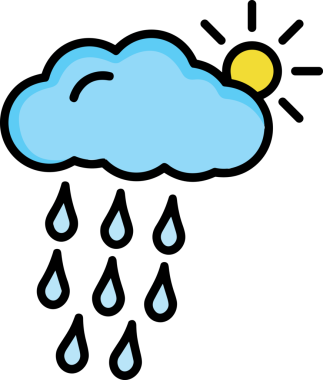 PNG biçiminde bulut simgesi şeffaf arkaplan biçiminde basit, web mobil uygulamaları için uygun minimal düz tasarım kullanıcı arayüzü hava durumu öngörüsü veri depolama ve dijital teknoloji projeleri