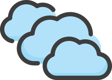 PNG biçiminde bulut simgesi şeffaf arkaplan biçiminde basit, web mobil uygulamaları için uygun minimal düz tasarım kullanıcı arayüzü hava durumu öngörüsü veri depolama ve dijital teknoloji projeleri