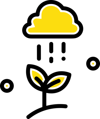 PNG biçiminde bulut simgesi şeffaf arkaplan biçiminde basit, web mobil uygulamaları için uygun minimal düz tasarım kullanıcı arayüzü hava durumu öngörüsü veri depolama ve dijital teknoloji projeleri