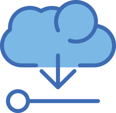 PNG biçiminde bulut simgesi şeffaf arkaplan biçiminde basit, web mobil uygulamaları için uygun minimal düz tasarım kullanıcı arayüzü hava durumu öngörüsü veri depolama ve dijital teknoloji projeleri