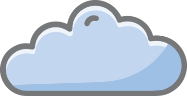 PNG biçiminde bulut simgesi şeffaf arkaplan biçiminde basit, web mobil uygulamaları için uygun minimal düz tasarım kullanıcı arayüzü hava durumu öngörüsü veri depolama ve dijital teknoloji projeleri
