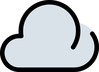 PNG biçiminde bulut simgesi şeffaf arkaplan biçiminde basit, web mobil uygulamaları için uygun minimal düz tasarım kullanıcı arayüzü hava durumu öngörüsü veri depolama ve dijital teknoloji projeleri