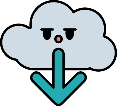 PNG biçiminde bulut simgesi şeffaf arkaplan biçiminde basit, web mobil uygulamaları için uygun minimal düz tasarım kullanıcı arayüzü hava durumu öngörüsü veri depolama ve dijital teknoloji projeleri