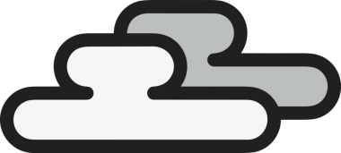 PNG biçiminde bulut simgesi şeffaf arkaplan biçiminde basit, web mobil uygulamaları için uygun minimal düz tasarım kullanıcı arayüzü hava durumu öngörüsü veri depolama ve dijital teknoloji projeleri