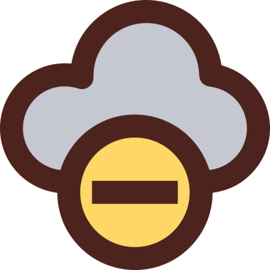 PNG biçiminde bulut simgesi şeffaf arkaplan biçiminde basit, web mobil uygulamaları için uygun minimal düz tasarım kullanıcı arayüzü hava durumu öngörüsü veri depolama ve dijital teknoloji projeleri