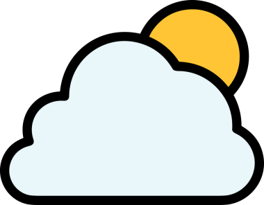 PNG biçiminde bulut simgesi şeffaf arkaplan biçiminde basit, web mobil uygulamaları için uygun minimal düz tasarım kullanıcı arayüzü hava durumu öngörüsü veri depolama ve dijital teknoloji projeleri