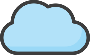 PNG biçiminde bulut simgesi şeffaf arkaplan biçiminde basit, web mobil uygulamaları için uygun minimal düz tasarım kullanıcı arayüzü hava durumu öngörüsü veri depolama ve dijital teknoloji projeleri