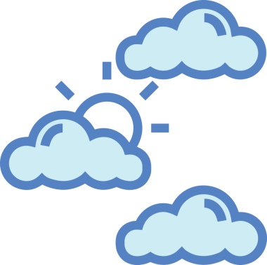 PNG biçiminde bulut simgesi şeffaf arkaplan biçiminde basit, web mobil uygulamaları için uygun minimal düz tasarım kullanıcı arayüzü hava durumu öngörüsü veri depolama ve dijital teknoloji projeleri