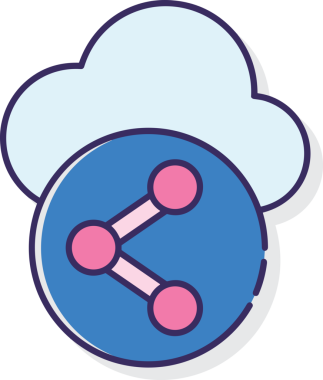 PNG biçiminde bulut simgesi şeffaf arkaplan biçiminde basit, web mobil uygulamaları için uygun minimal düz tasarım kullanıcı arayüzü hava durumu öngörüsü veri depolama ve dijital teknoloji projeleri