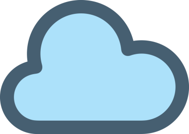 PNG biçiminde bulut simgesi şeffaf arkaplan biçiminde basit, web mobil uygulamaları için uygun minimal düz tasarım kullanıcı arayüzü hava durumu öngörüsü veri depolama ve dijital teknoloji projeleri