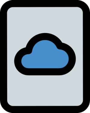 PNG biçiminde bulut simgesi şeffaf arkaplan biçiminde basit, web mobil uygulamaları için uygun minimal düz tasarım kullanıcı arayüzü hava durumu öngörüsü veri depolama ve dijital teknoloji projeleri