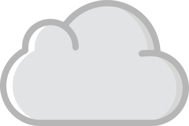 PNG biçiminde bulut simgesi şeffaf arkaplan biçiminde basit, web mobil uygulamaları için uygun minimal düz tasarım kullanıcı arayüzü hava durumu öngörüsü veri depolama ve dijital teknoloji projeleri