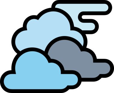 PNG biçiminde bulut simgesi şeffaf arkaplan biçiminde basit, web mobil uygulamaları için uygun minimal düz tasarım kullanıcı arayüzü hava durumu öngörüsü veri depolama ve dijital teknoloji projeleri
