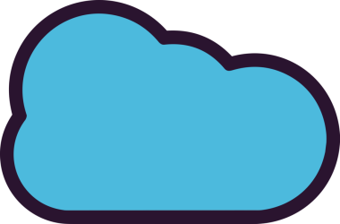 PNG biçiminde bulut simgesi şeffaf arkaplan biçiminde basit, web mobil uygulamaları için uygun minimal düz tasarım kullanıcı arayüzü hava durumu öngörüsü veri depolama ve dijital teknoloji projeleri