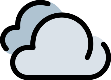 PNG biçiminde bulut simgesi şeffaf arkaplan biçiminde basit, web mobil uygulamaları için uygun minimal düz tasarım kullanıcı arayüzü hava durumu öngörüsü veri depolama ve dijital teknoloji projeleri