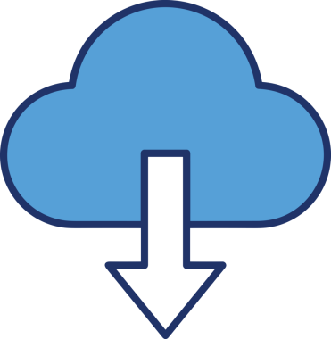 PNG biçiminde bulut simgesi şeffaf arkaplan biçiminde basit, web mobil uygulamaları için uygun minimal düz tasarım kullanıcı arayüzü hava durumu öngörüsü veri depolama ve dijital teknoloji projeleri
