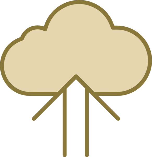 PNG biçiminde bulut simgesi şeffaf arkaplan biçiminde basit, web mobil uygulamaları için uygun minimal düz tasarım kullanıcı arayüzü hava durumu öngörüsü veri depolama ve dijital teknoloji projeleri