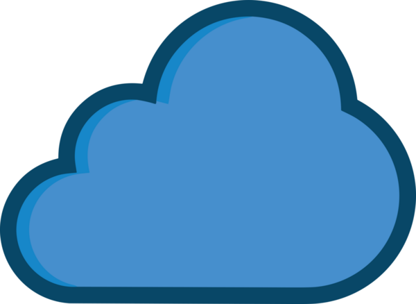 PNG biçiminde bulut simgesi şeffaf arkaplan biçiminde basit, web mobil uygulamaları için uygun minimal düz tasarım kullanıcı arayüzü hava durumu öngörüsü veri depolama ve dijital teknoloji projeleri