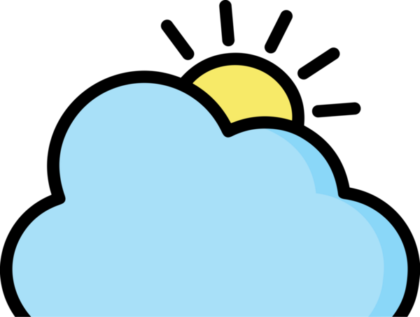 PNG biçiminde bulut simgesi şeffaf arkaplan biçiminde basit, web mobil uygulamaları için uygun minimal düz tasarım kullanıcı arayüzü hava durumu öngörüsü veri depolama ve dijital teknoloji projeleri