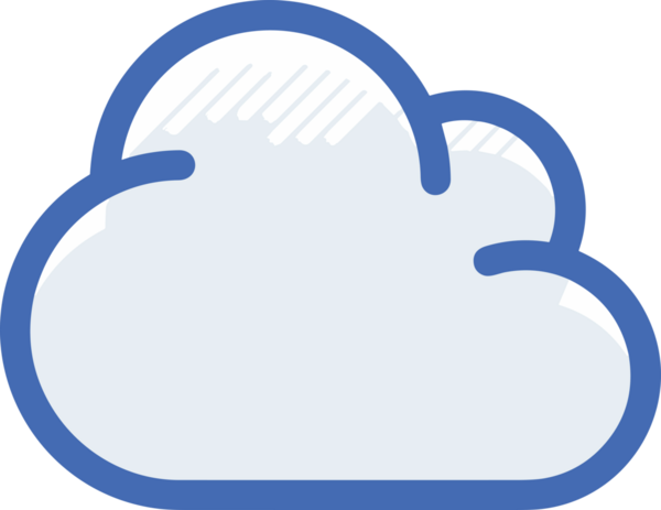 PNG biçiminde bulut simgesi şeffaf arkaplan biçiminde basit, web mobil uygulamaları için uygun minimal düz tasarım kullanıcı arayüzü hava durumu öngörüsü veri depolama ve dijital teknoloji projeleri