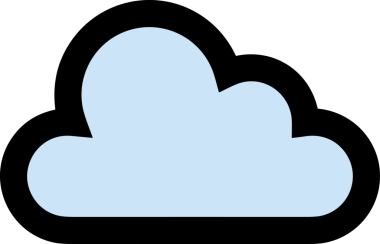 PNG biçiminde bulut simgesi şeffaf arkaplan biçiminde basit, web mobil uygulamaları için uygun minimal düz tasarım kullanıcı arayüzü hava durumu öngörüsü veri depolama ve dijital teknoloji projeleri
