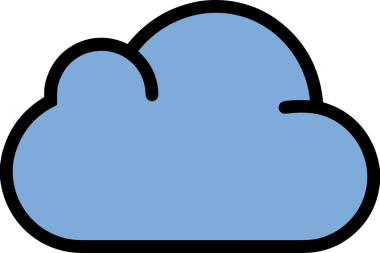 PNG biçiminde bulut simgesi şeffaf arkaplan biçiminde basit, web mobil uygulamaları için uygun minimal düz tasarım kullanıcı arayüzü hava durumu öngörüsü veri depolama ve dijital teknoloji projeleri