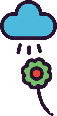 PNG biçiminde bulut simgesi şeffaf arkaplan biçiminde basit, web mobil uygulamaları için uygun minimal düz tasarım kullanıcı arayüzü hava durumu öngörüsü veri depolama ve dijital teknoloji projeleri