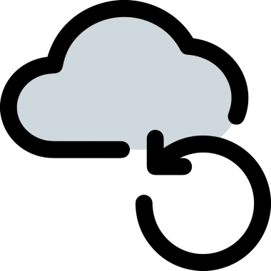PNG biçiminde bulut simgesi şeffaf arkaplan biçiminde basit, web mobil uygulamaları için uygun minimal düz tasarım kullanıcı arayüzü hava durumu öngörüsü veri depolama ve dijital teknoloji projeleri