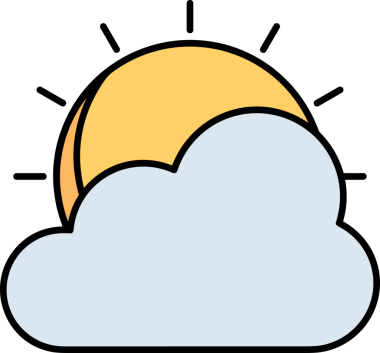 PNG biçiminde bulut simgesi şeffaf arkaplan biçiminde basit, web mobil uygulamaları için uygun minimal düz tasarım kullanıcı arayüzü hava durumu öngörüsü veri depolama ve dijital teknoloji projeleri