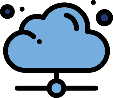 PNG biçiminde bulut simgesi şeffaf arkaplan biçiminde basit, web mobil uygulamaları için uygun minimal düz tasarım kullanıcı arayüzü hava durumu öngörüsü veri depolama ve dijital teknoloji projeleri