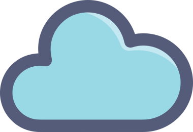 PNG biçiminde bulut simgesi şeffaf arkaplan biçiminde basit, web mobil uygulamaları için uygun minimal düz tasarım kullanıcı arayüzü hava durumu öngörüsü veri depolama ve dijital teknoloji projeleri