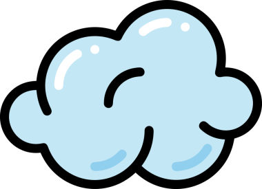 PNG biçiminde bulut simgesi şeffaf arkaplan biçiminde basit, web mobil uygulamaları için uygun minimal düz tasarım kullanıcı arayüzü hava durumu öngörüsü veri depolama ve dijital teknoloji projeleri